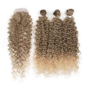 Water Wave Bundles with Closure (28+28 Closure) Syntheti