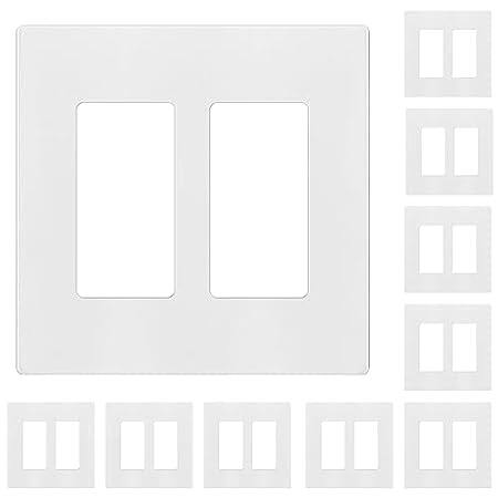 ENERLITES Screwless Decorator Wall Plates Child Safe Outl