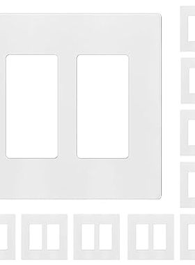 ENERLITES Screwless Decorator Wall Plates Child Safe Outl