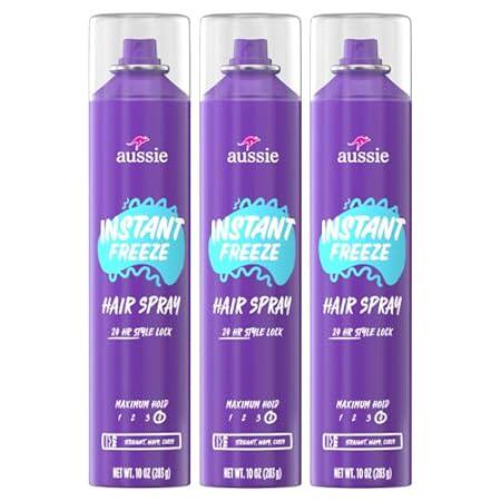 Aussie Instant Freeze Hair Spray for Extreme Hold， Infuse