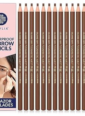 Stylia Waterproof Eyebrow Pencil Set (12 Pieces - Light B