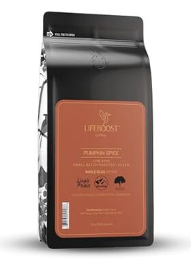 Lifeboost Low Acid Pumpkin Spice Whole Bean Coffee - Low