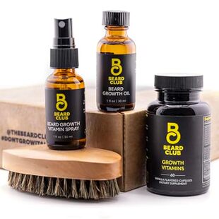 Beard Club Essential Cedar Beard Growth Kit - Growth Oil，
