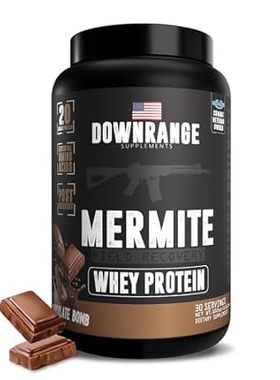 DownRange Mermite Whey Protein Powder， Post Workout Muscl