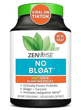 Zenwise Health NO BL?AT - Probiotics， Digestive Enzymes f