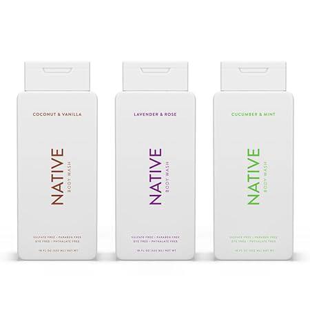 Native Body Wash Contains Naturally Derived Ingredients |