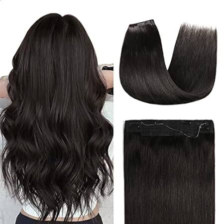 YILITE Wire Hair Extensions Human Hair，100% Remy Human Ha