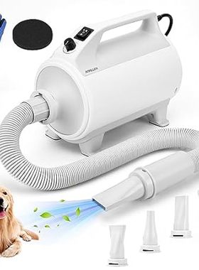 Dog Hair Dryer， 4.3hp Stepless Adjustable Speed High Velo