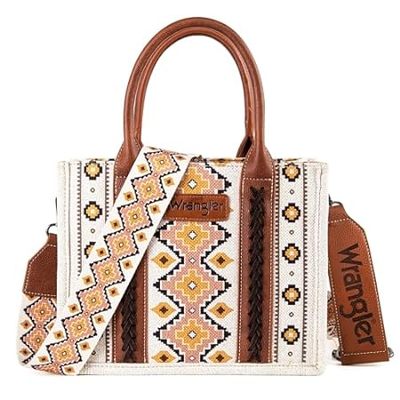 Wrangler Aztec Tote Bag for Women Boho Shoulder Purses an