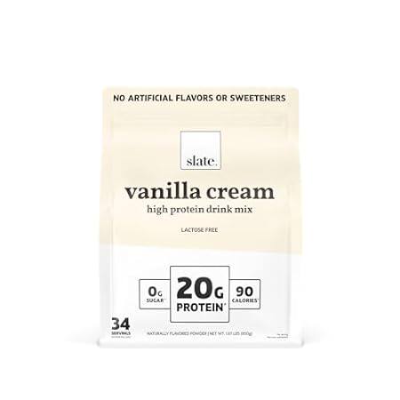 Slate Milk - High Protein Drink Mix， Vanilla Cream， Bulk