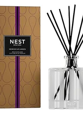 NEST Fragrances Moroccan Amber Scented Reed Diffuser， 5.9 o