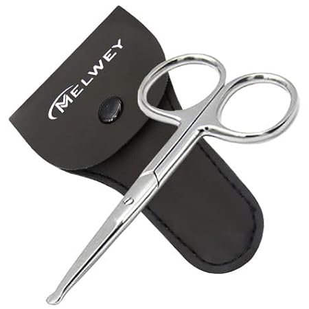 Rounded Stainless Steel Facial Hair Scissors/Safety Sciss