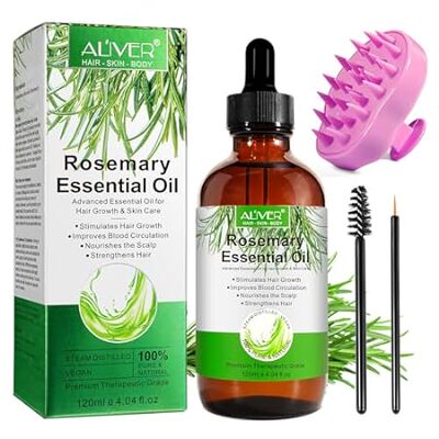 Organic Rosemary Oil for Hair Growth 4.04 Fl Oz with Scal