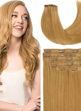 Loxxy Clip in Hair Extensions 14inch Strawberry Blonde Se