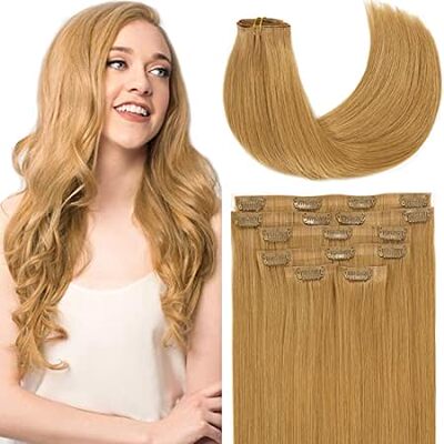 Loxxy Clip in Hair Extensions 14inch Strawberry Blonde Se