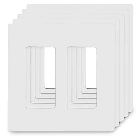 2-Gang Screwless Decorator Wall Plates， Child Safe Standa