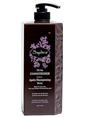 Saphira Divine Curly Conditioner， Sulfate-Free， Paraben-F