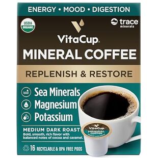 VitaCup Mineral Coffee Pods with Trace Minerals， Hydrate，