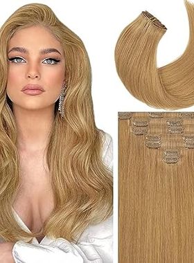 Caliee Caramel Blonde Clip in Hair Extensions 18Inch Fash