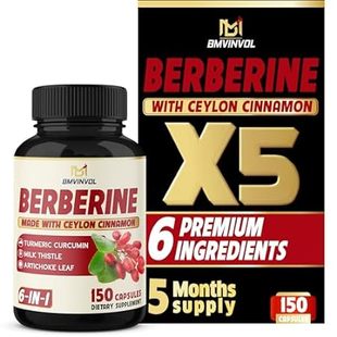 Berberine with Ceylon Cinnamon， Turmeric， Milk Thistle， A