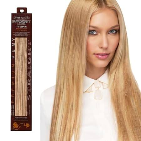 Clip in hair extensions， 100% Remy human hair， 14 inches，