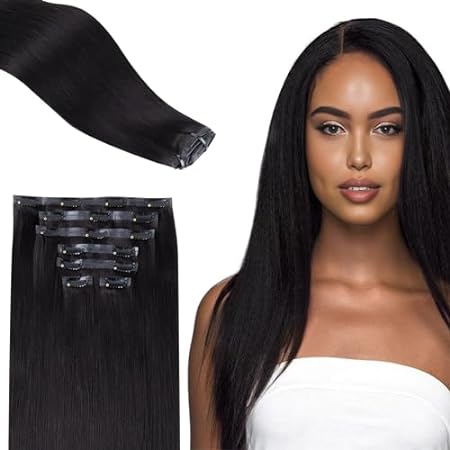 Human Hair Clip in Extensions Seamless Clip in Hair Exten