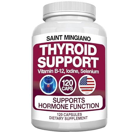 Thyroid Support Supplement with Iodine |120 Capsules to H