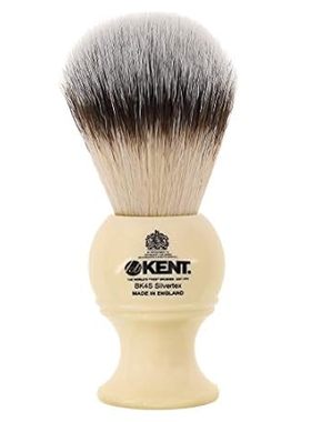 Kent BK4S Shaving Brush with Ultra-Soft Silvertext Synthe