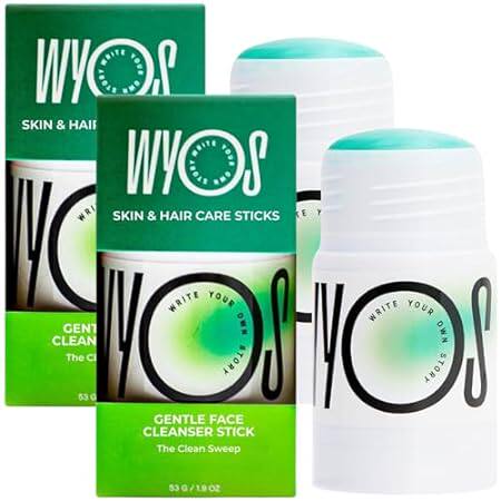 WYOS Face Cleanser Stick， Travel Friendly Leak Free， Vega