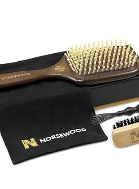 100% Natural Wood Hair Brush for Massaging Scalp，Growth，
