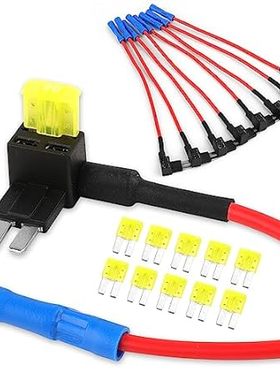 Tiooka 12V Car Add-a-Circuit Fuse TAP Adapter Fuse Holder