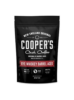 Rye Whiskey Barrel Aged Coffee， Medium Roast Ethiopian Be
