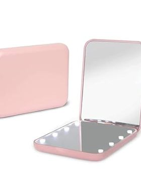 Kintion Pocket Mirror， 1X/3X Magnification LED Compact Tr