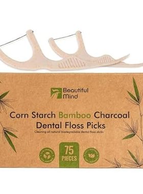 Organic Dental Floss Picks - Natural Biodegradable Floss