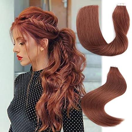Tape in Hair Extensions Remy Human Hair Straight Color Co