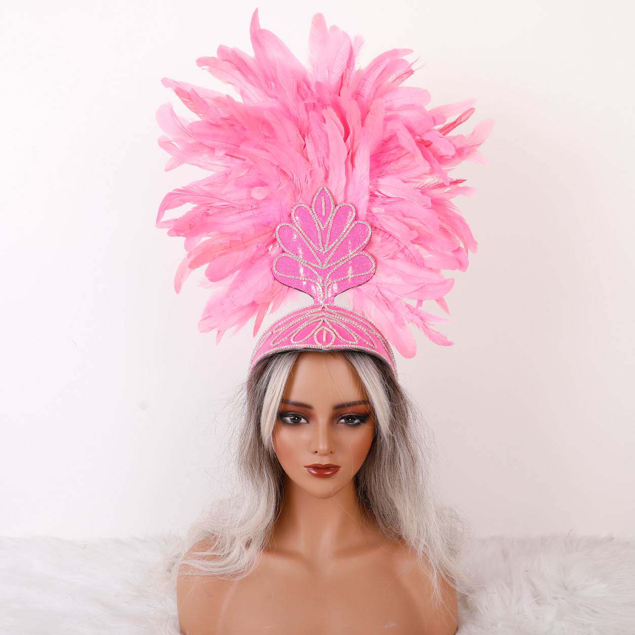 派对舞会羽毛头饰狂欢节彩色羽毛头带万圣节发带表演饰品
