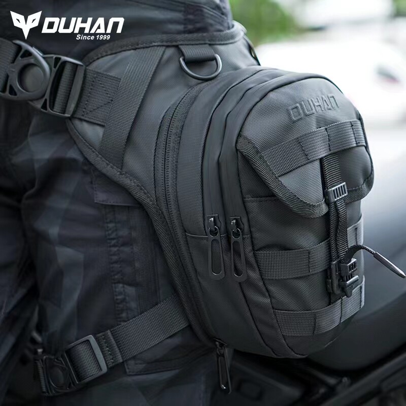 DUHAN|DUHAN 오토바이 오토바이 다리 가방 크로스 바디 허리 가방 남성과 여성 캐주얼 배낭 방수 연료 탱크 가방을 타고