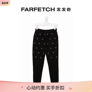 FARFETCH发发奇 大面积logo印花运动裤 Calvin Klein童装