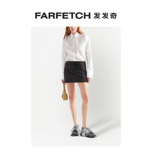 FARFETCH发发奇 Prada普拉达女士胸处口袋排扣衬衫