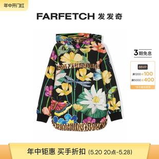 花卉印花连帽衫 Roberto Cavalli Junior童装 FARFETCH发发奇