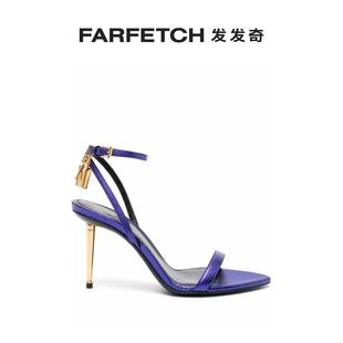 FARFETCH发发奇 皮质高跟凉鞋 Ford女士Padlock Tom