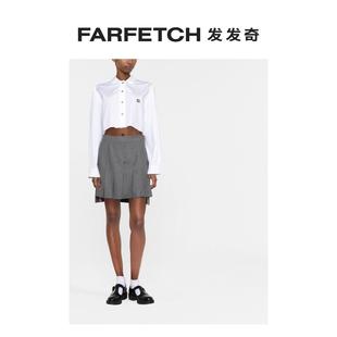 Miu FARFETCH发发奇 衬衫 Miu缪缪女士logo刺绣短款