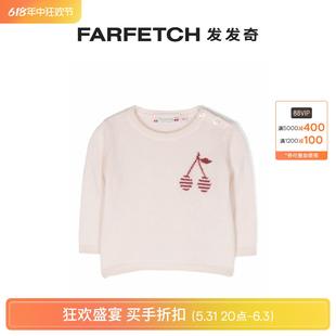 FARFETCH发发奇 Bonpoint朋博湾童装 logo印花羊绒毛衣