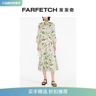 Erdem女士Panthea 花卉印花府绸连衣裙FARFETCH发发奇