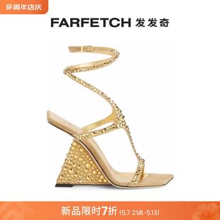 Zanotti女士Tutankamon Giuseppe 晶饰高跟凉鞋 FARFETCH发发奇