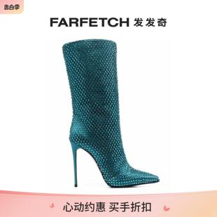 高跟晶饰高筒靴FARFETCH发发奇 Silla女士Gilda