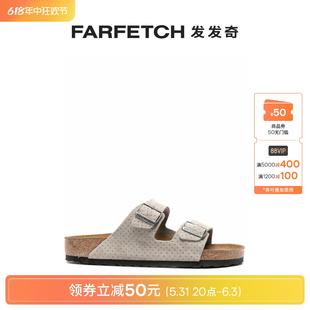 FARFETCH发发奇 穿孔绒面皮凉鞋 Arizona Birkenstock男士