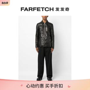 Rick 拉链皮质夹克FARFETCH发发奇 Owens男士