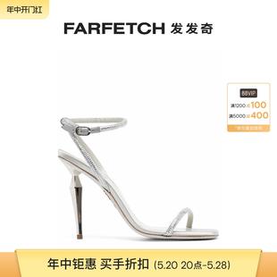 FARFETCH发发奇 Sale Final Rene Caovilla女士水钻高跟凉鞋