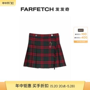 格纹百褶半身裙FARFETCH发发奇 SIOLA童装